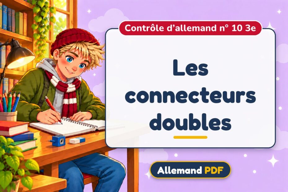 Les connecteurs doubles : contrôle d’allemand n° 10 3e, illustration Allemand PDF