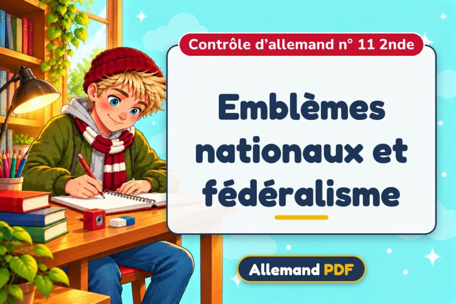 Emblèmes nationaux et fédéralisme : contrôle d’allemand n° 11 2nde, illustration Allemand PDF