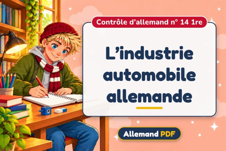 L’industrie automobile allemande : contrôle d’allemand n° 14 1re, illustration Allemand PDF