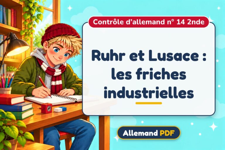 Ruhr et Lusace : les friches industrielles : contrôle d’allemand n° 14 2nde, illustration Allemand PDF