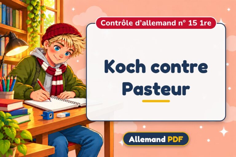 Koch contre Pasteur : contrôle d’allemand n° 15 1re, illustration Allemand PDF