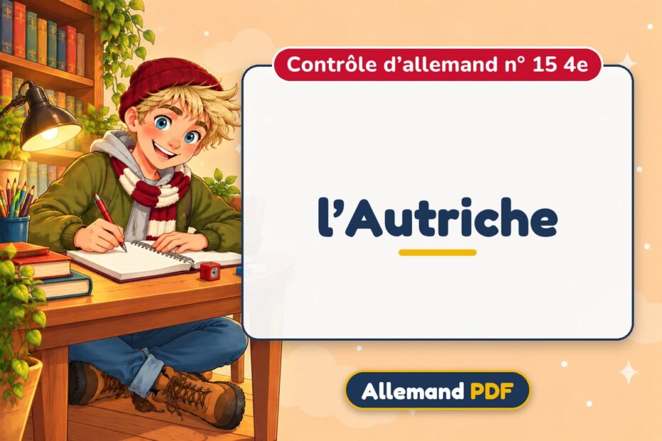 l’Autriche : contrôle d’allemand n° 15 4e, illustration Allemand PDF