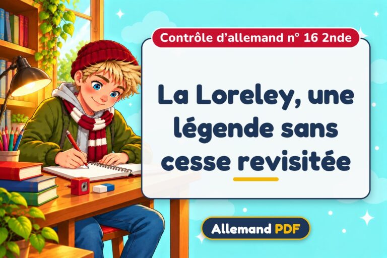 La Loreley, une légende sans cesse revisitée : contrôle d’allemand n° 16 2nde, illustration Allemand PDF