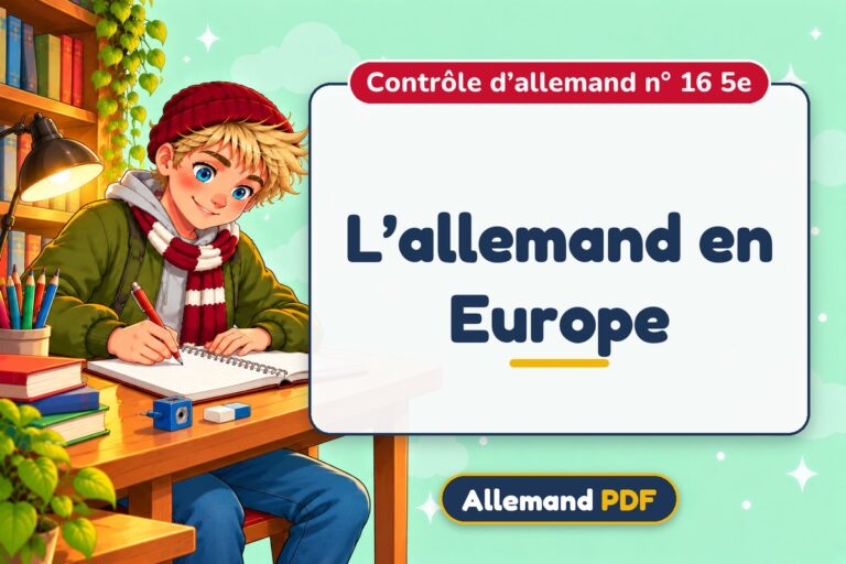 L’allemand en Europe : contrôle d’allemand n° 16 5e, illustration Allemand PDF