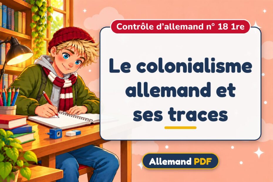 Le colonialisme allemand et ses traces : contrôle d’allemand n° 18 1re, illustration Allemand PDF