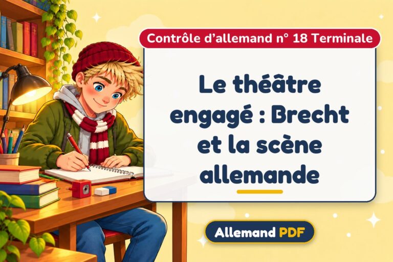 Le théâtre engagé : Brecht et la scène allemande : contrôle d’allemand n° 18 terminale, illustration Allemand PDF