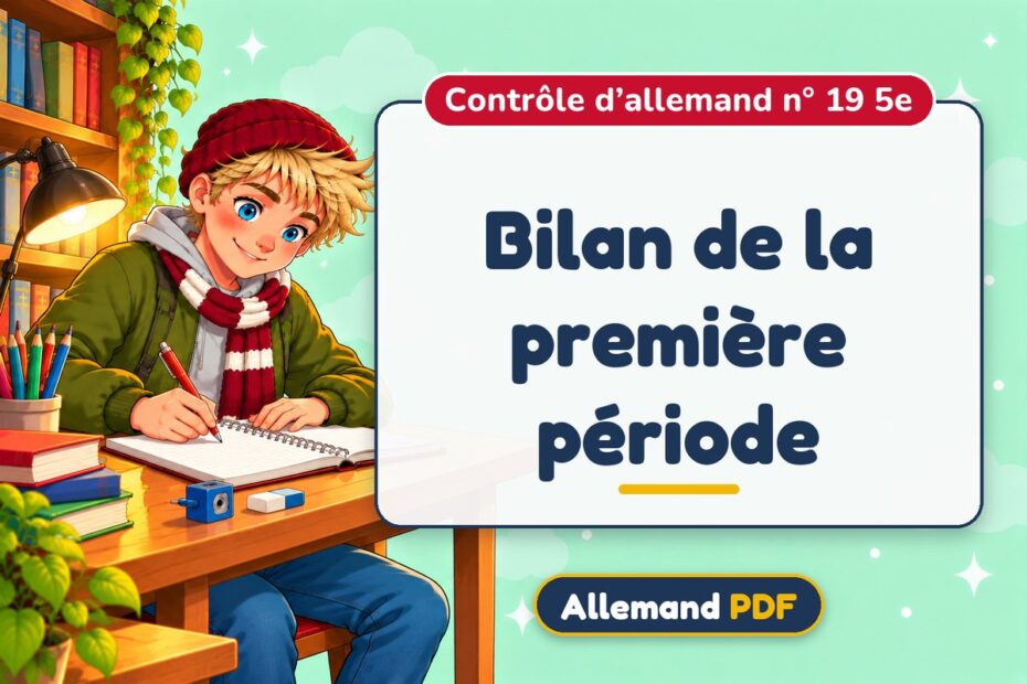 Bilan de la première période : contrôle d’allemand n° 19 5e, illustration Allemand PDF