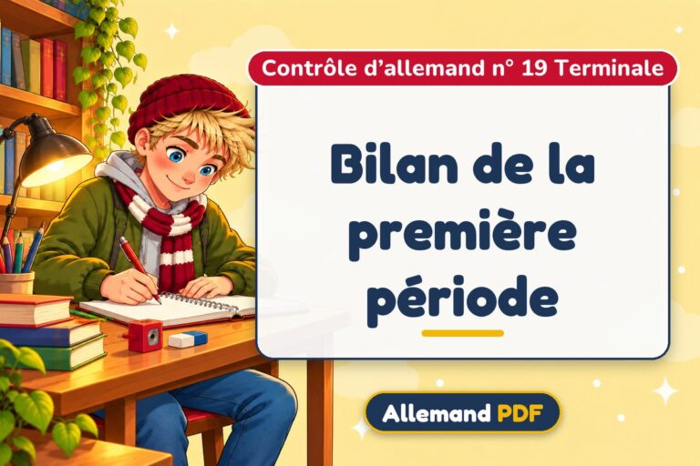 Bilan de la première période : contrôle d’allemand n° 19 terminale, illustration Allemand PDF