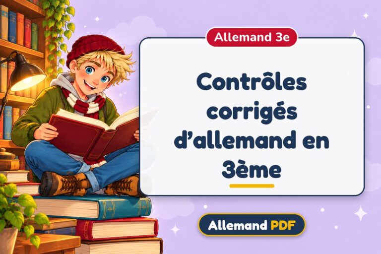 Contrôles corrigés d’allemand en 3ème : illustration Allemand PDF