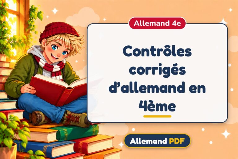 Contrôles corrigés d’allemand en 4ème : illustration Allemand PDF
