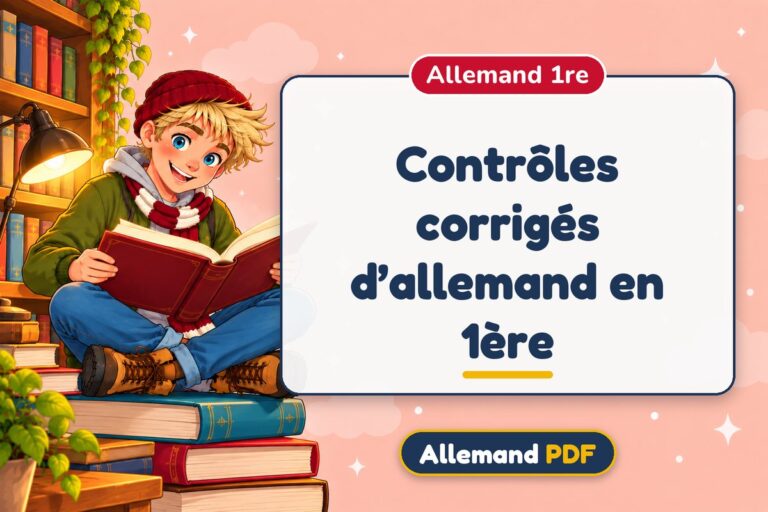 Contrôles corrigés d’allemand en 1ère : illustration Allemand PDF