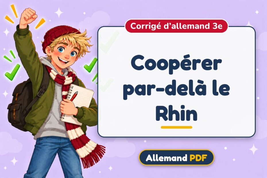 Coopérer par-delà le Rhin : corrigé d’allemand 3e, illustration Allemand PDF