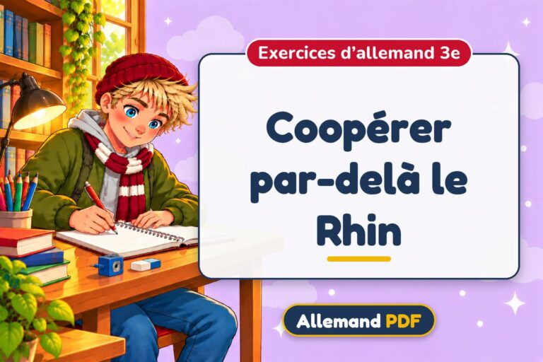Coopérer par-delà le Rhin : exercices d’allemand 3e, illustration Allemand PDF