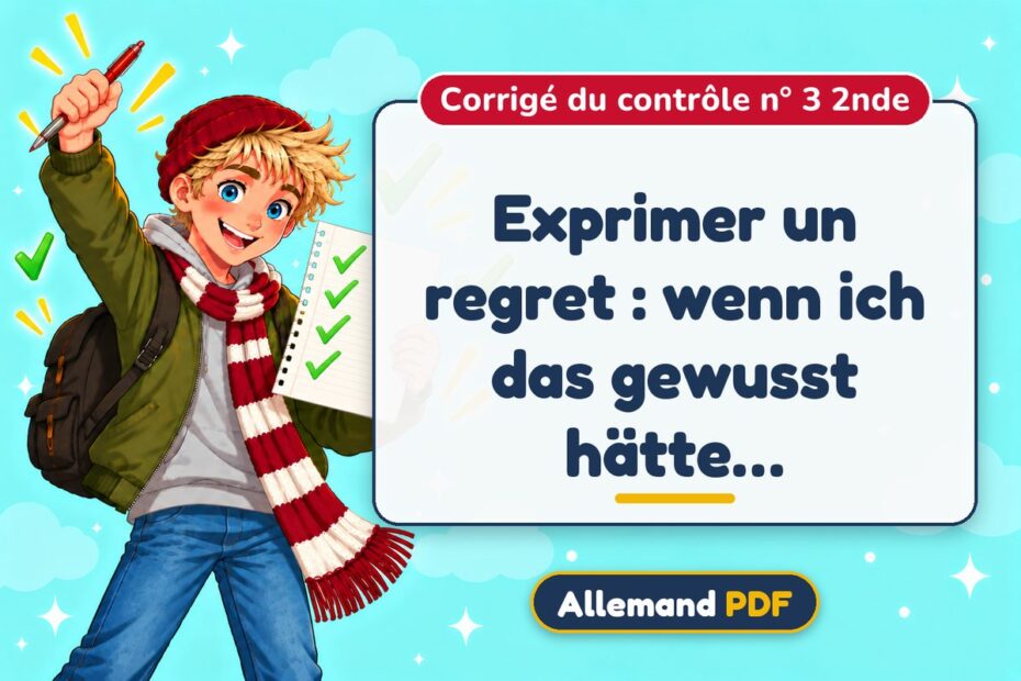 Exprimer un regret : wenn ich das gewusst hätte… : corrigé du contrôle n° 3 2nde, illustration Allemand PDF