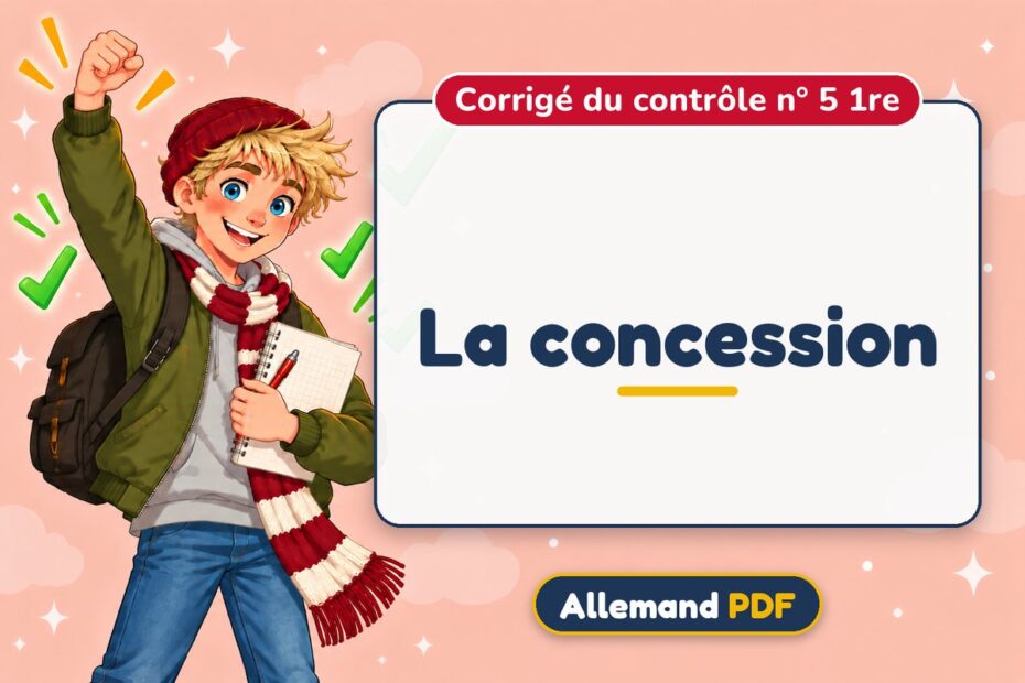 La concession : corrigé du contrôle n° 5 1re, illustration Allemand PDF