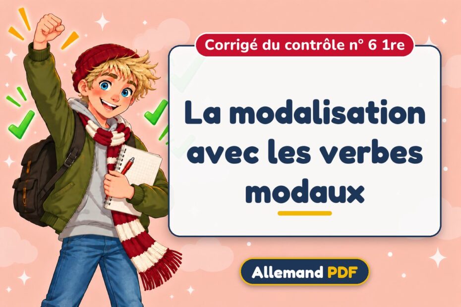 La modalisation avec les verbes modaux : corrigé du contrôle n° 6 1re, illustration Allemand PDF