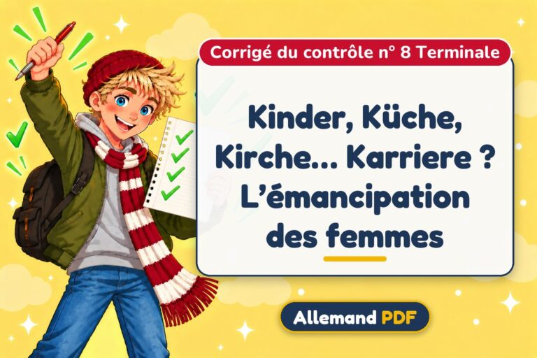 Kinder, Küche, Kirche… Karriere ? L’émancipation des femmes : corrigé du contrôle n° 8 terminale, illustration Allemand PDF