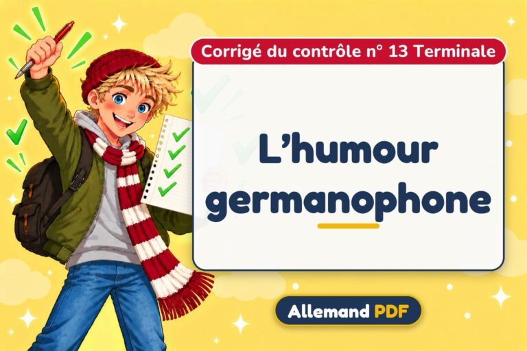 L’humour germanophone : corrigé du contrôle n° 13 terminale, illustration Allemand PDF