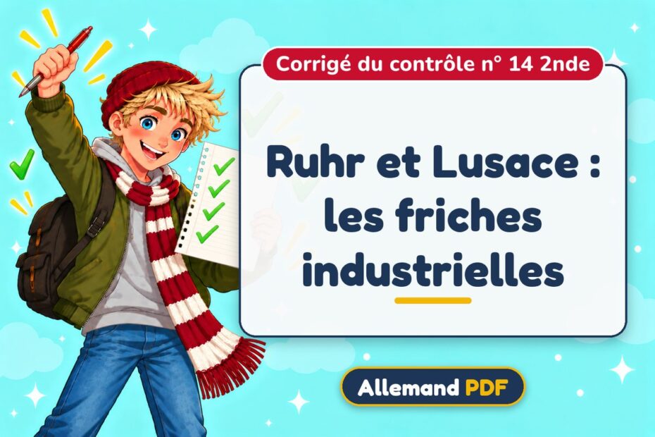 Ruhr et Lusace : les friches industrielles : corrigé du contrôle n° 14 2nde, illustration Allemand PDF