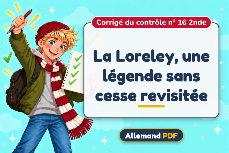 La Loreley, une légende sans cesse revisitée : corrigé du contrôle n° 16 2nde, illustration Allemand PDF