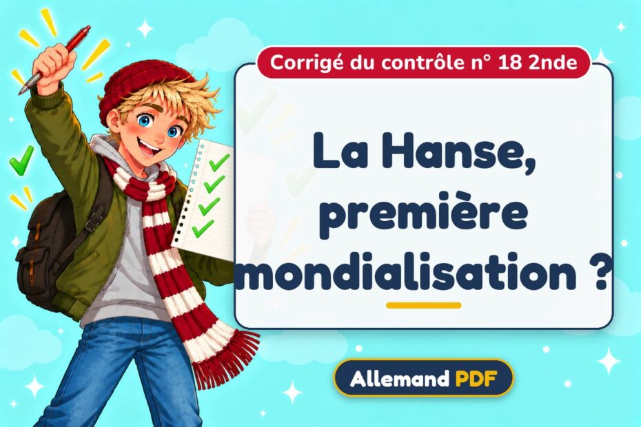 La Hanse, première mondialisation ? : corrigé du contrôle n° 18 2nde, illustration Allemand PDF