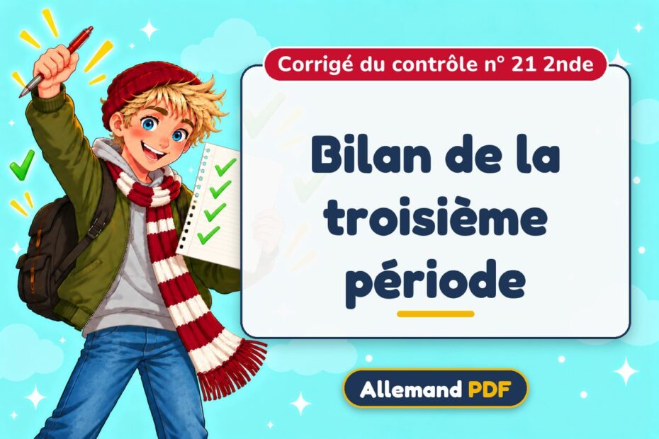 Bilan de la troisième période : corrigé du contrôle n° 21 2nde, illustration Allemand PDF