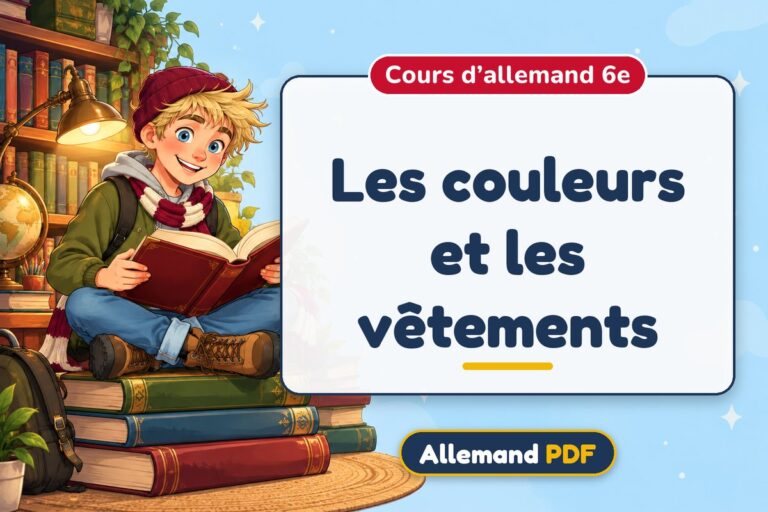 Les couleurs et les vêtements : cours d’allemand 6e, illustration Allemand PDF