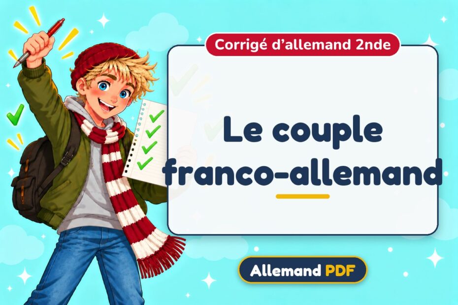 Le couple franco-allemand : corrigé d’allemand 2nde, illustration Allemand PDF