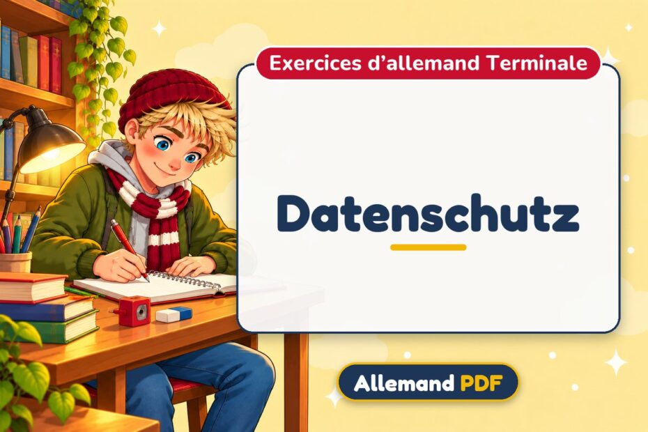 Datenschutz : exercices d’allemand terminale, illustration Allemand PDF