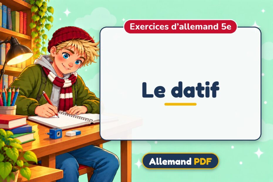 Le datif : exercices d’allemand 5e, illustration Allemand PDF