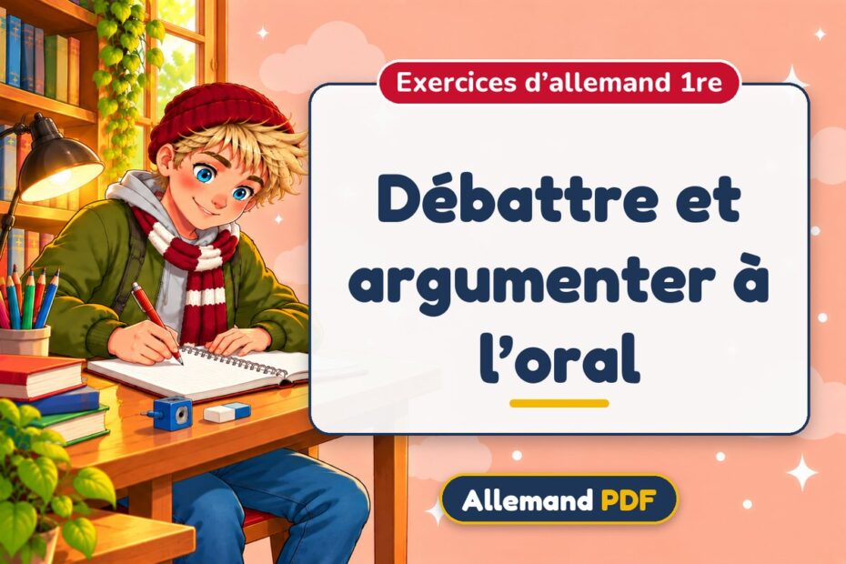 Débattre et argumenter à l’oral : exercices d’allemand 1re, illustration Allemand PDF