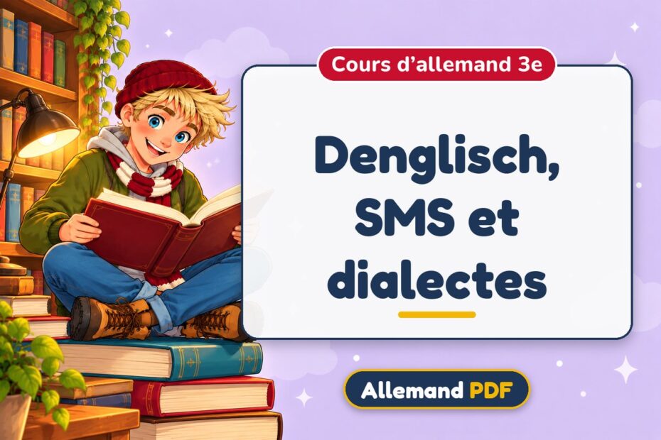 Denglisch, SMS et dialectes : cours d’allemand 3e, illustration Allemand PDF