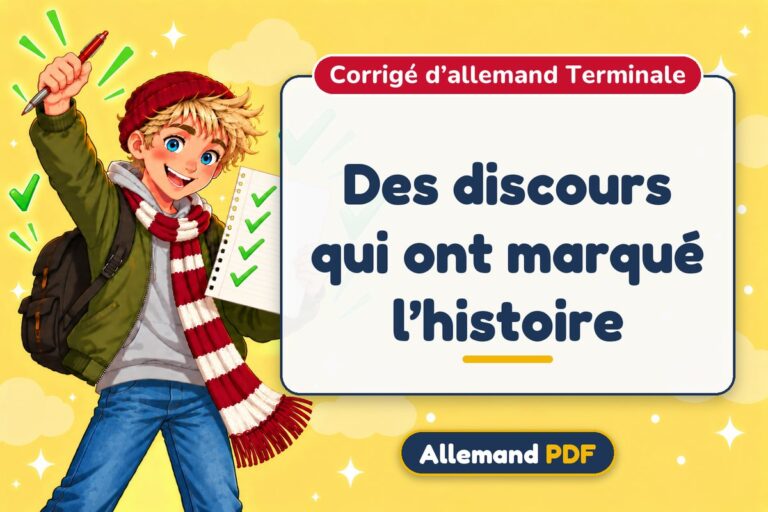 Des discours qui ont marqué l’histoire : corrigé d’allemand terminale, illustration Allemand PDF