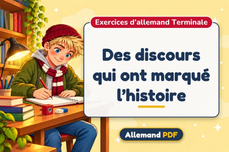 Des discours qui ont marqué l’histoire : exercices d’allemand terminale, illustration Allemand PDF