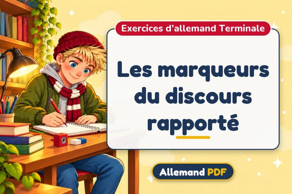 Les marqueurs du discours rapporté : exercices d’allemand terminale, illustration Allemand PDF