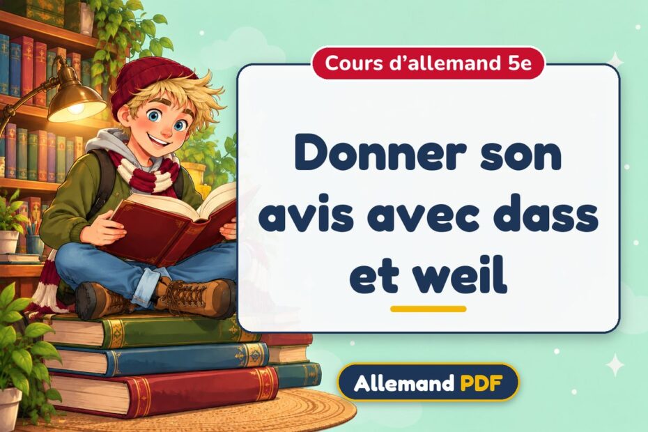 Donner son avis avec dass et weil : cours d’allemand 5e, illustration Allemand PDF