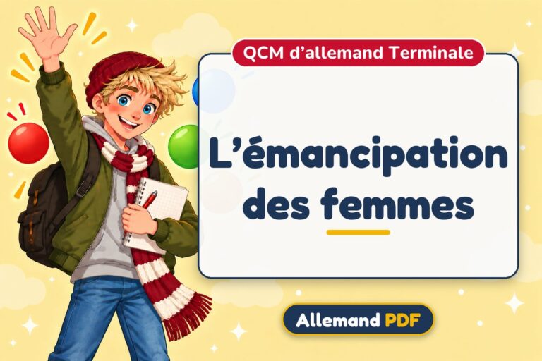 L’émancipation des femmes : QCM d’allemand terminale, illustration Allemand PDF
