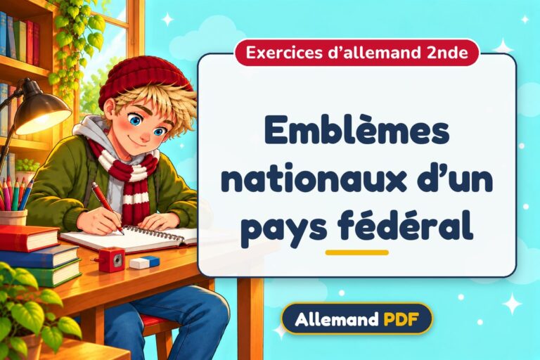 Emblèmes nationaux d’un pays fédéral : exercices d’allemand 2nde, illustration Allemand PDF