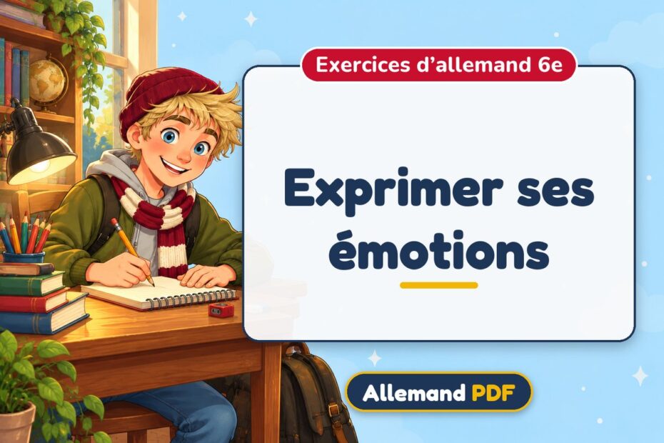 Exprimer ses émotions : exercices d’allemand 6e, illustration Allemand PDF
