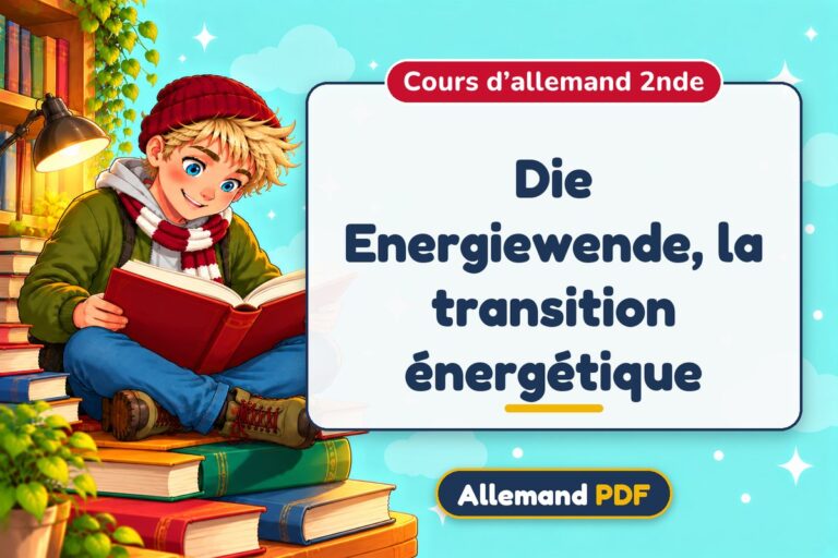 Die Energiewende, la transition énergétique : cours d’allemand 2nde, illustration Allemand PDF
