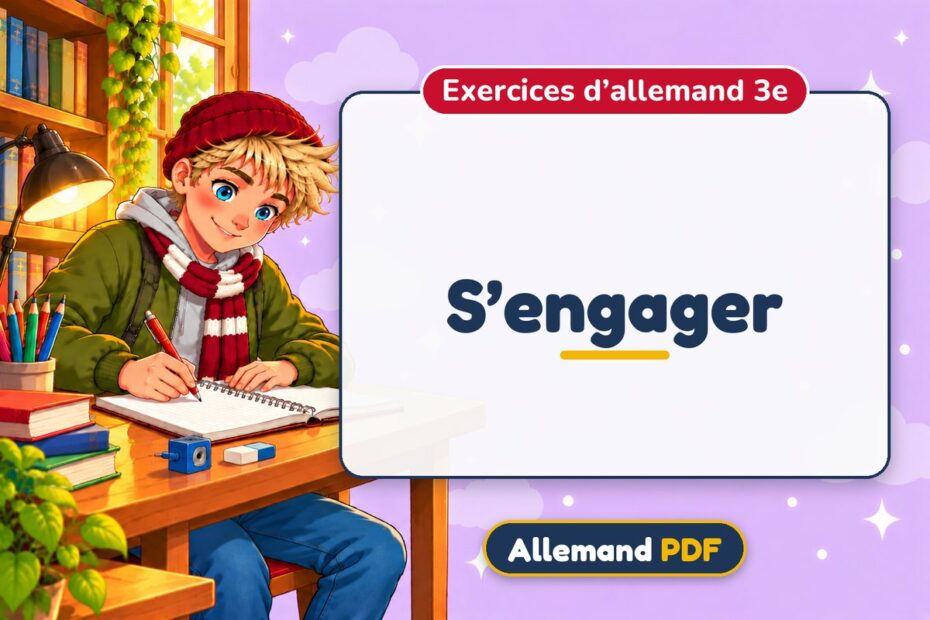 S’engager : exercices d’allemand 3e, illustration Allemand PDF