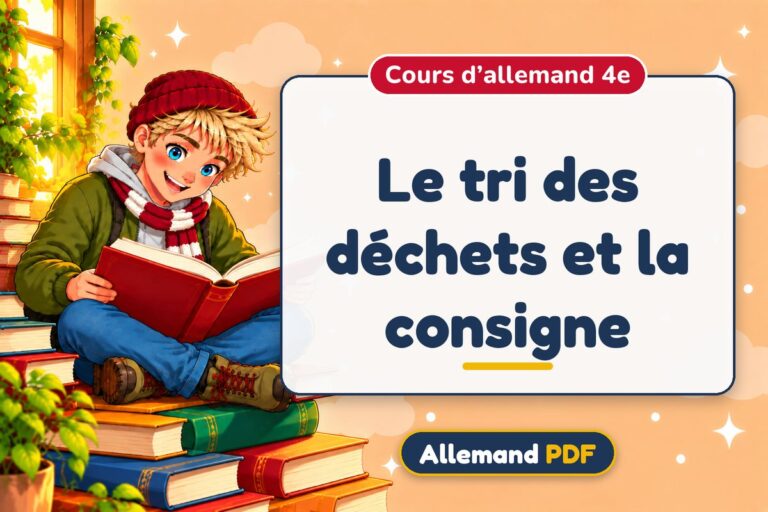 Le tri des déchets et la consigne : cours d’allemand 4e, illustration Allemand PDF