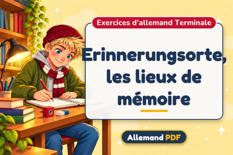 Erinnerungsorte, les lieux de mémoire : exercices d’allemand terminale, illustration Allemand PDF