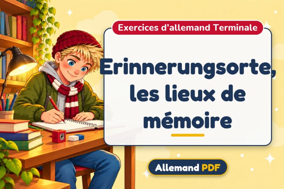 Erinnerungsorte, les lieux de mémoire : exercices d’allemand terminale, illustration Allemand PDF