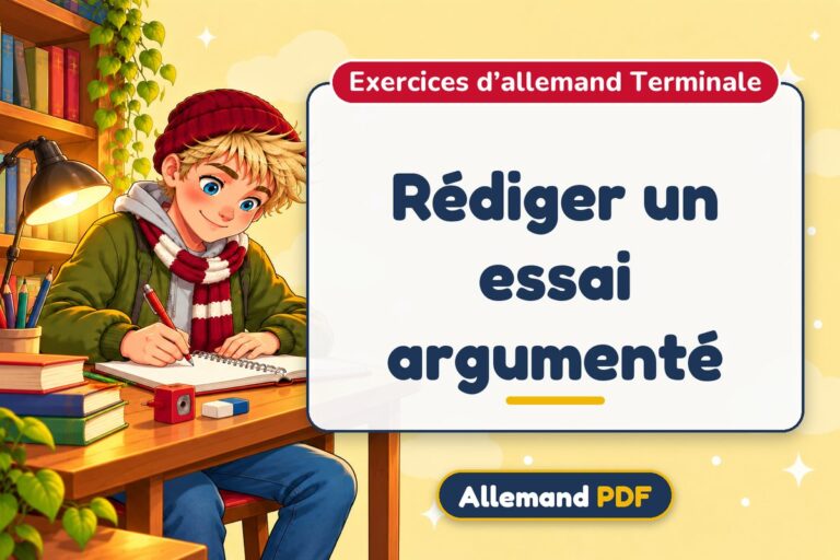 Rédiger un essai argumenté : exercices d’allemand terminale, illustration Allemand PDF