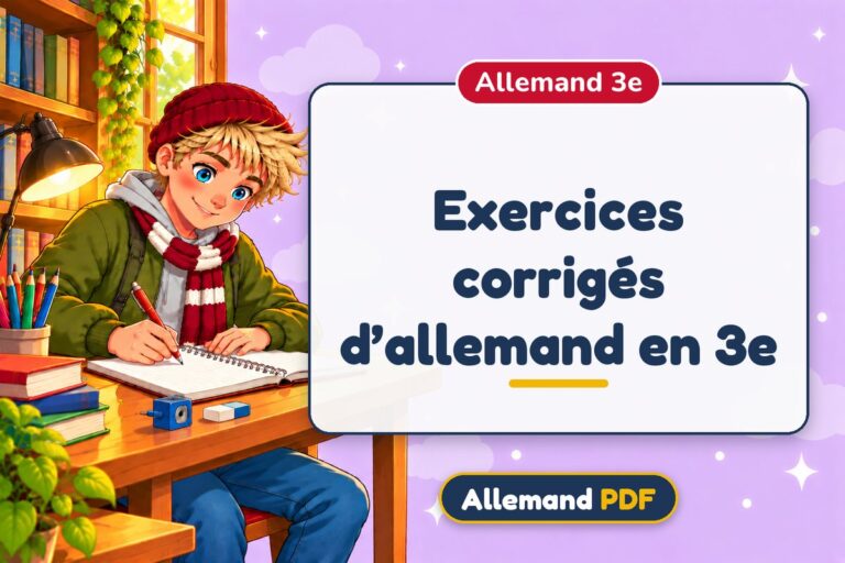 Exercices corrigés d’allemand en 3e : illustration Allemand PDF
