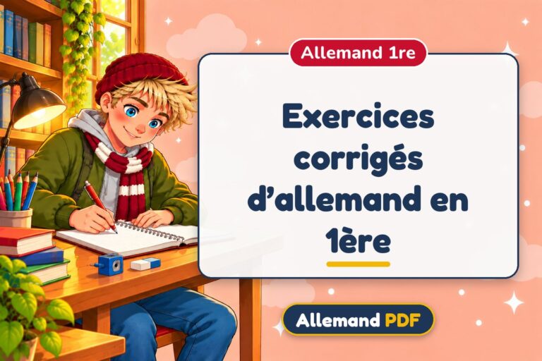 Exercices corrigés d’allemand en 1ère : illustration Allemand PDF