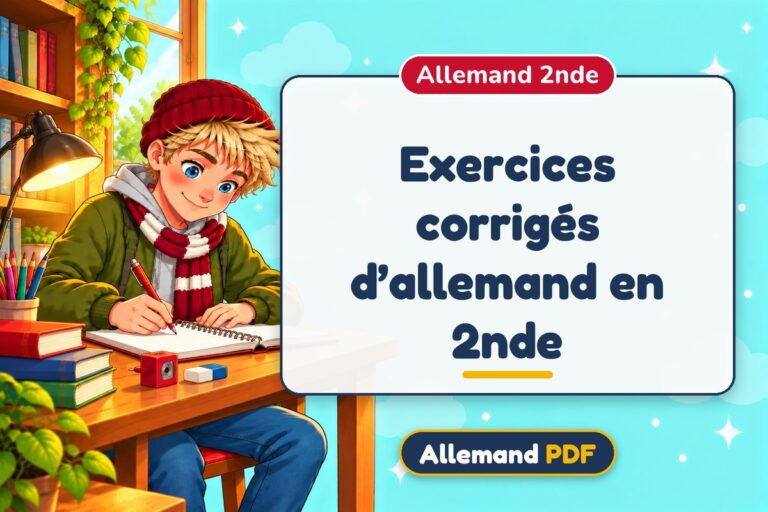 Exercices corrigés d’allemand en 2nde : illustration Allemand PDF