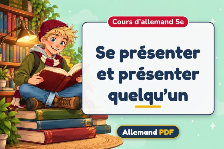 Se présenter et présenter quelqu’un : cours d’allemand 5e, illustration Allemand PDF