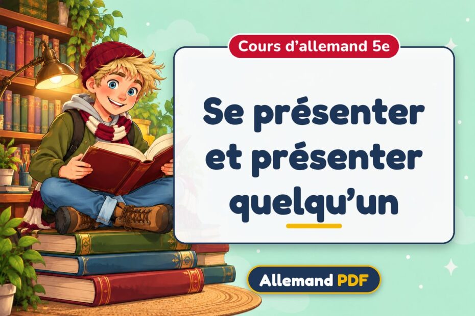 Se présenter et présenter quelqu’un : cours d’allemand 5e, illustration Allemand PDF